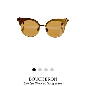 Boucheron BC0039S 002 Gold/Brown Lens 52mm Sunglasses beautiful sunglasses new